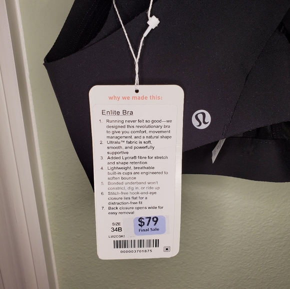 NWT LULULEMON ENLITE BRA SIZE 34B - Picture 7 of 7